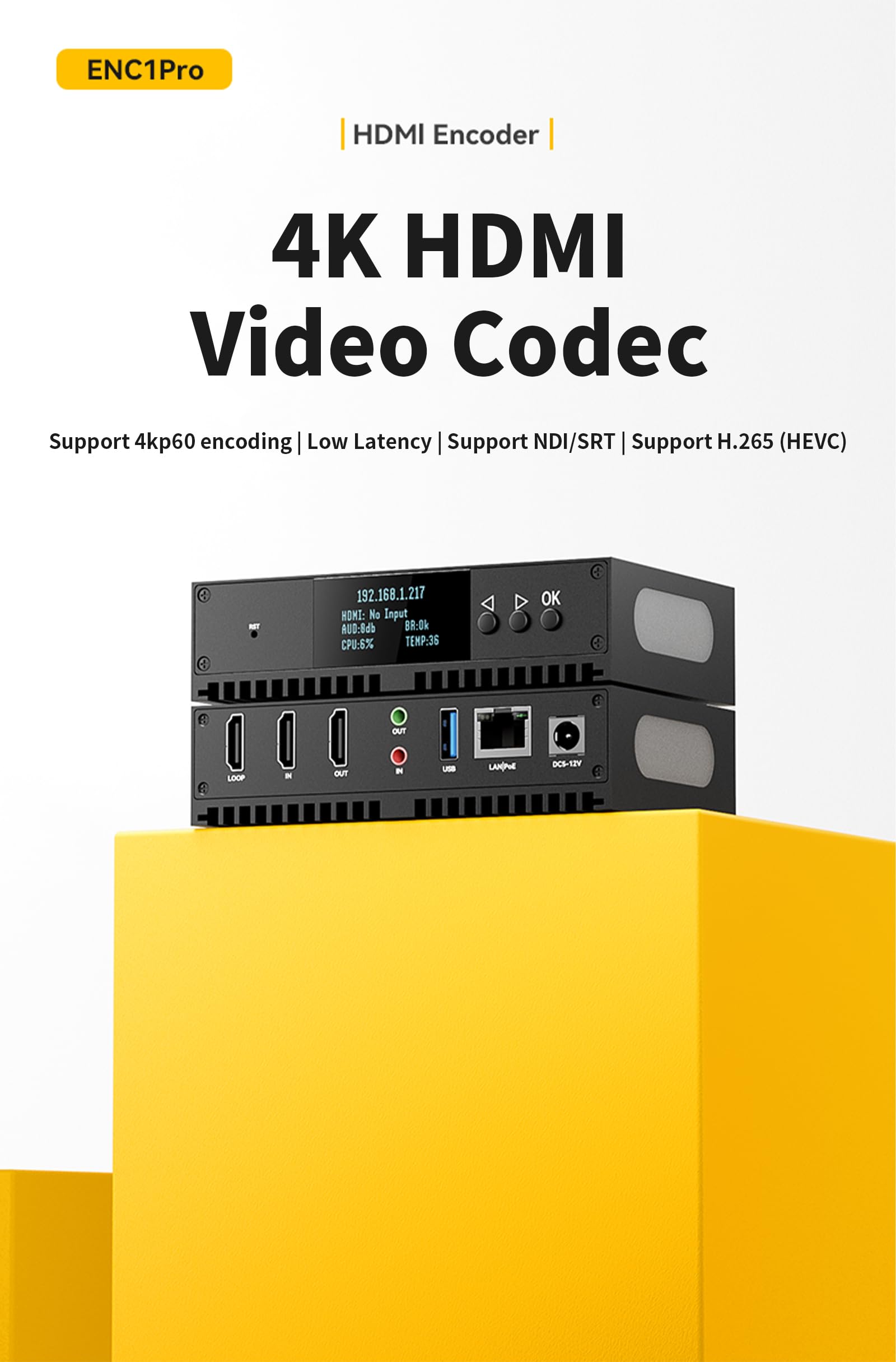 Amazon.co.jp: WayPonDEV Link Pi ENC1Pro 4K HDMIビデオエンコーダー